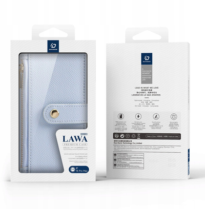 Навлака за телефон Dux Ducis Lawa, за iPhone 15 Pro, кожа, сина