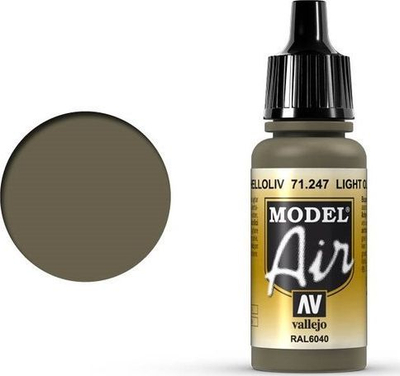 Bojë akrilike Vallejo Model Air Light Olive, 17ml, mat