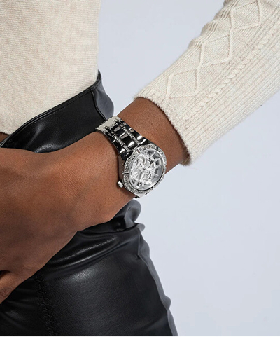 Orë dore për femra Guess Allara GW0604L1, e argjendtë