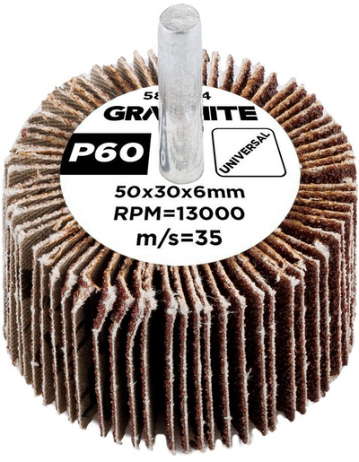 Rrotë bluarëse flap pa markë 50 x 30 x 6 mm, P60