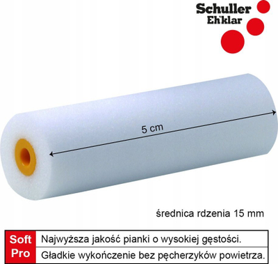 Rul boje Schuller Soft Pro HK, 5 cm, për llak dhe bejcë
