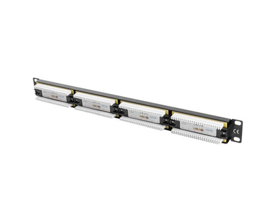 Patch panel Lanberg PPU5-1024-B, 24 porta RJ-45, Cat 5e, 1U 19", i zi