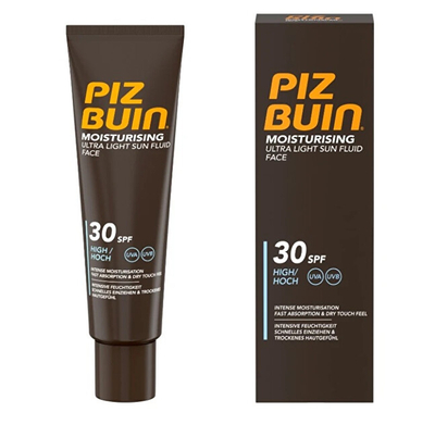 Losion për fytyrë Piz Buin SPF 30 Moisturizing Ultra Light Sun Fluid, 50 ml