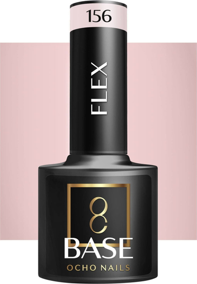 Bazë xheli për thonj Ocho Nails Flex 156, e butë dhe fleksible, 5g, rozë