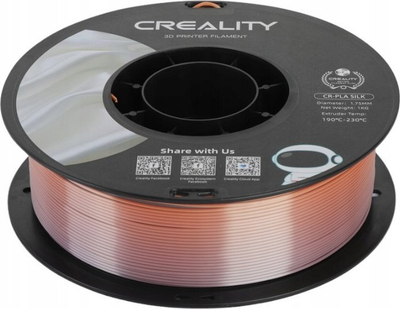 Filament 3D Creality Silk PLA Rainbow, 1.75mm, me shkëlqim
