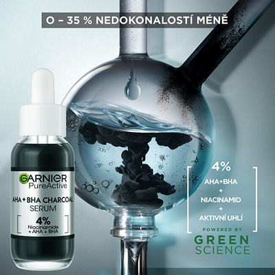 Serum për fytyrë Garnier AHA + BHA Charcoal, 30 ml