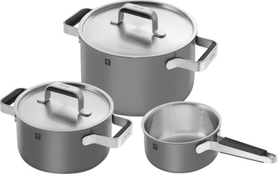 Set tengjere Zwilling Pure, 3 pjesë, inoks, gri