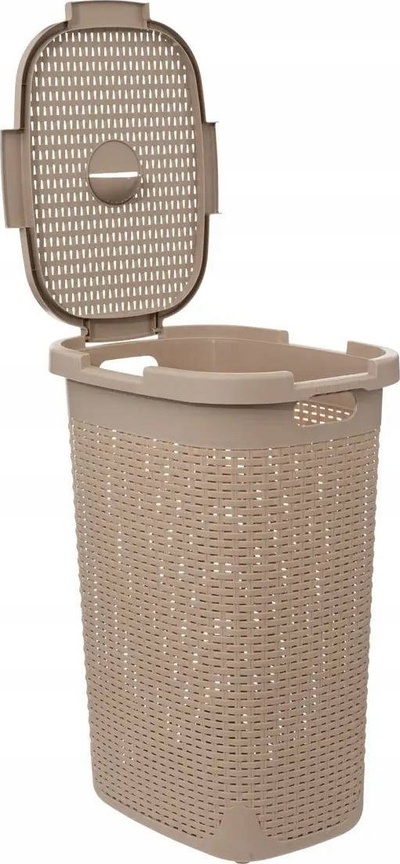 Shportë rrobash 5five Simply Smart, plastike, 60L, bezhë