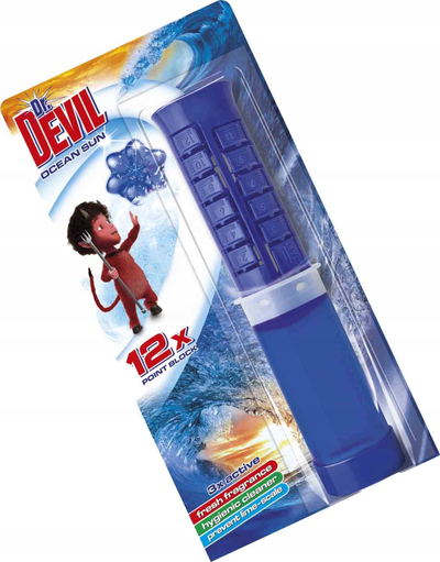 Bllok xheli për WC Dr Devil Point, 75 ml, me aromë Ocean Sun