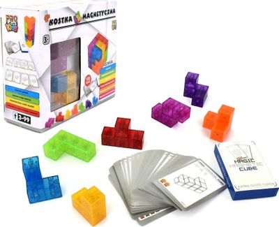Lodër edukative Magnetic Cube, set me 45 blloqe magnetike, shumëngjyrëshe