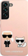 Kapak telefoni Karl Lagerfeld Silicone Iconic Karl &amp; Choupette, për Samsung Galaxy S22 Plus, rozë e çelët