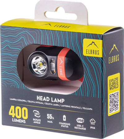 Dritë koke Elbrus Nova Light 400, 400 lumen, USB C, gri
