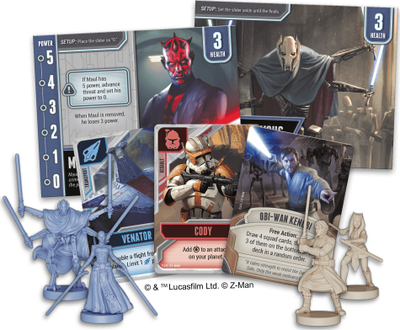 Табла игра Z-Man Games Star Wars The Clone Wars Pandemic, кооперативна, до 4 играчи, повеќебојна