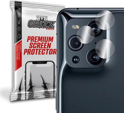 Mbrojtës kamere GrizzGlass për Oppo Find X3 5G, xham hibrid transparent