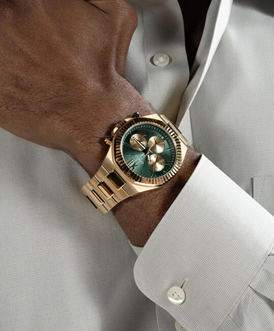 Orë për meshkuj Guess Equity GW0703G2, e artë