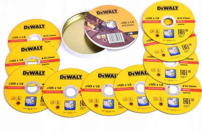 Set teh prerës Dewalt, 10 copë, të verdhë
