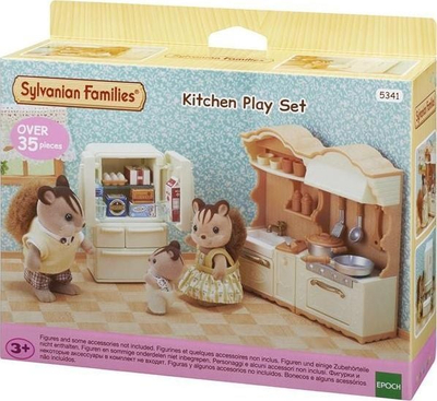 Сет кујнски игри Sylvanian Families Kitchen Play Set, со фрижидер, шпорет и мијалник, шарен