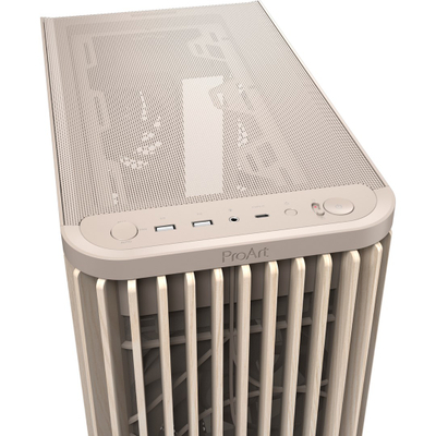 Kasti kompjuterik ASUS ProArt PA401 Wood Edition, ATX, xham i temperuar, dy ventilatorë 160mm, ngjyrë druri