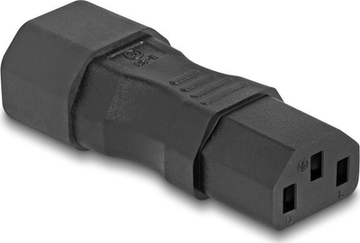 Adapter rryme DeLOCK IEC 60320 C14 në C13, 10A, i drejtë, i zi