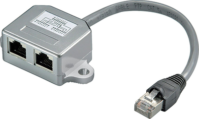 Adaptues ndarës rrjeti Wentronic Goobay 68909, CAT 5 ISDN, i mbrojtur, gri