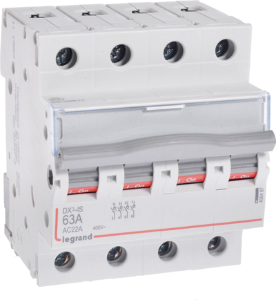 Çelës izolues Legrand FR 304 4P, 63A, 400V, gri