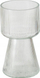 Vazo xhami Imano Glass Vase, me vija, 18 cm, transparente