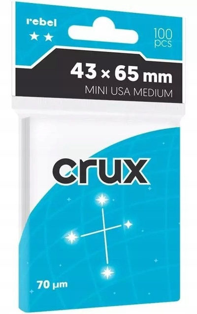 Mbrojtëse letrash Rebel Crux Mini USA Medium, 43x65 mm, 70 μm, 100 copë