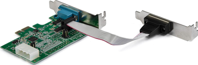 Kartë serike StarTech me 2 porta, PCI Express RS232, DB9, low profile
