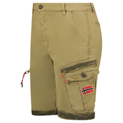 Шорцеви Geographical Norway Parento Mastic, памук, regular fit, боја mastic