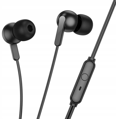 Kufje me tela Hoco M124, in-ear, me jack 3.5 mm, të zeza