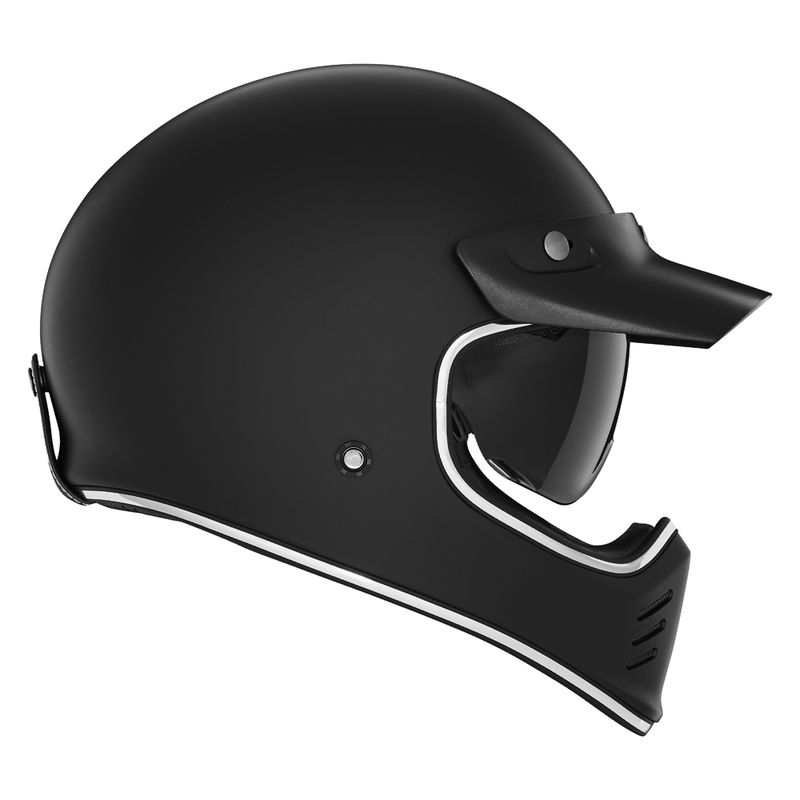 Helmetë motoçiklete Nox Premium Seventy II, polikarbonat, mburojë dielli, 2XL, e zezë