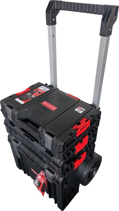Set karrocë edhe valixhe veglash Qbrick PRO System Set 7 2.0 Plus, modular, i kuq