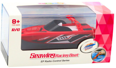Varkë lodër me telekomandë RC Motorboat, 15cm, 2.4GHz, bardhë e kuqe