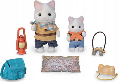 Set lodrash Sylvanian Families Exciting Exploration, Latte Cat vëllai dhe bebi, shumëngjyrësh