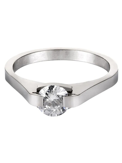 Unaza Troli KRS-088 me kristal, çeliku, 51 mm, për femra