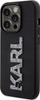 Kapak telefoni Karl Lagerfeld 3D Rubber Glitter Logo, për iPhone 15 Pro Max 6.7", i zi