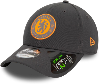 Kapelë New Era Chelsea FC 9FORTY Lion Crest, Repreve, e rregullueshme, gri