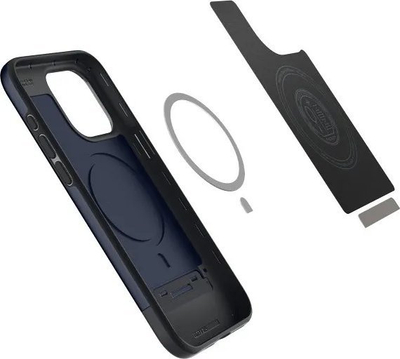 Këllëf telefoni Spigen Style Armor MagSafe për iPhone 15 Pro Max, mbrojtës, Midnight Indigo