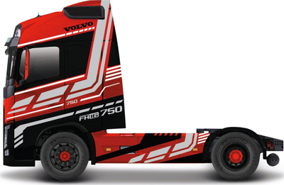 Lodër kamion Volvo FH16 750 Bburago, metal, 1:43, e kuqe