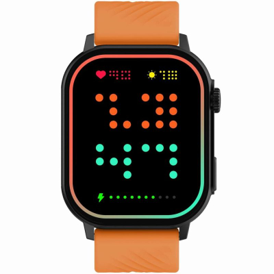 Ora inteligjente Gravity GT15-2, ekran 2.04", Bluetooth për thirrje, portokalli me të zezë
