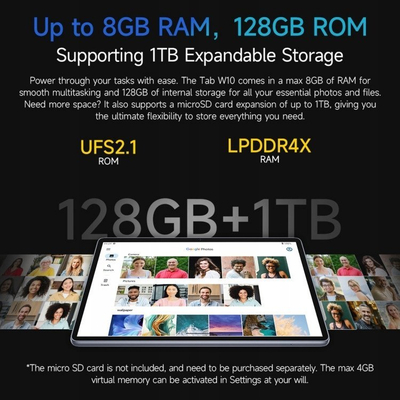 Tablet Ulefone Tab W10, 128GB, Dual SIM, gri