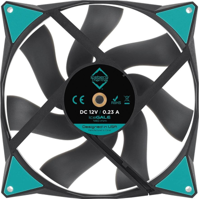 Ventilatorë për kasë kompjuteri Iceberg Thermal IceGALE, 140 mm, set me 2 copë, të zinj