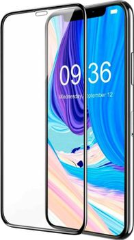 Xham mbrojtës Breezy Premium Sapphire për iPhone 12 Pro Max, 0.33mm, 3D edge to edge, me korniza të zeza