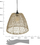 Llambadar Atmosphera Jada, seagrass, 35 cm, kafe natyrale