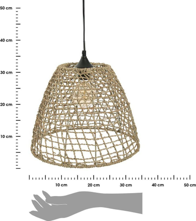 Llambadar Atmosphera Jada, seagrass, 35 cm, kafe natyrale