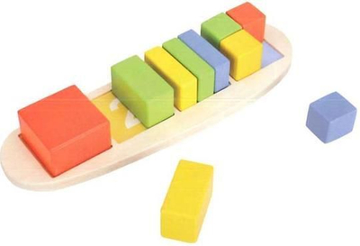 Дрвена играчка Playme Shape Sorter, за учење броење, шарена