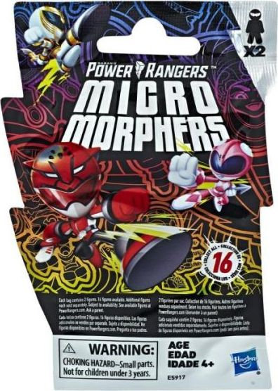 Figurë surprizë Power Rangers Micro Morphers, seri për t’u mbledh, për kalamaj 4+, shumëngjyrëshe