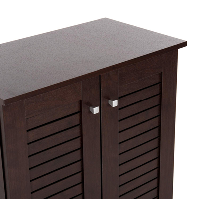 Raft për këpucë Prolly melamine wenge 2-dyersh 4 rafte 60×34×88 cm (HM9608.01)
