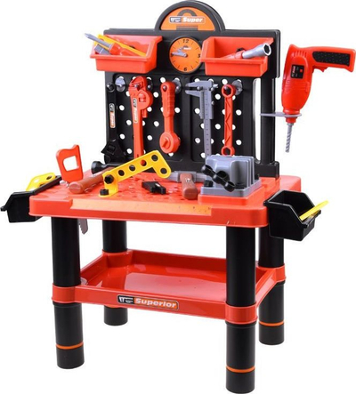 Tavolinë pune lodër Handyman ZA3709, set veglash, 70cm, portokalli