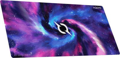 Mousepad gaming AQIRYS Nebula Drift 3XL, sipërfaqe mikrofibre, bazë gome kundër rrëshqitjes, i zi